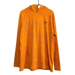 Under Armour Loose Orange Lightweight Camouflage Hoodie Men’s Size Large